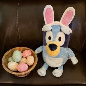 Bluey Easter Plush With Bunny Ears Bowl and Eggs Not Included
